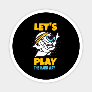 Let's Play Volleyball Funny Sports Cartoon Magnet